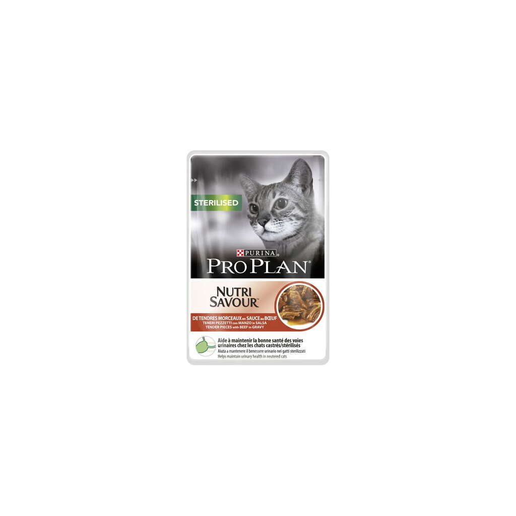 PRO PLAN NUTRISAVOUR CARNE DE RES ESTERILIZADA 26 x 85 GR - Imagen 1